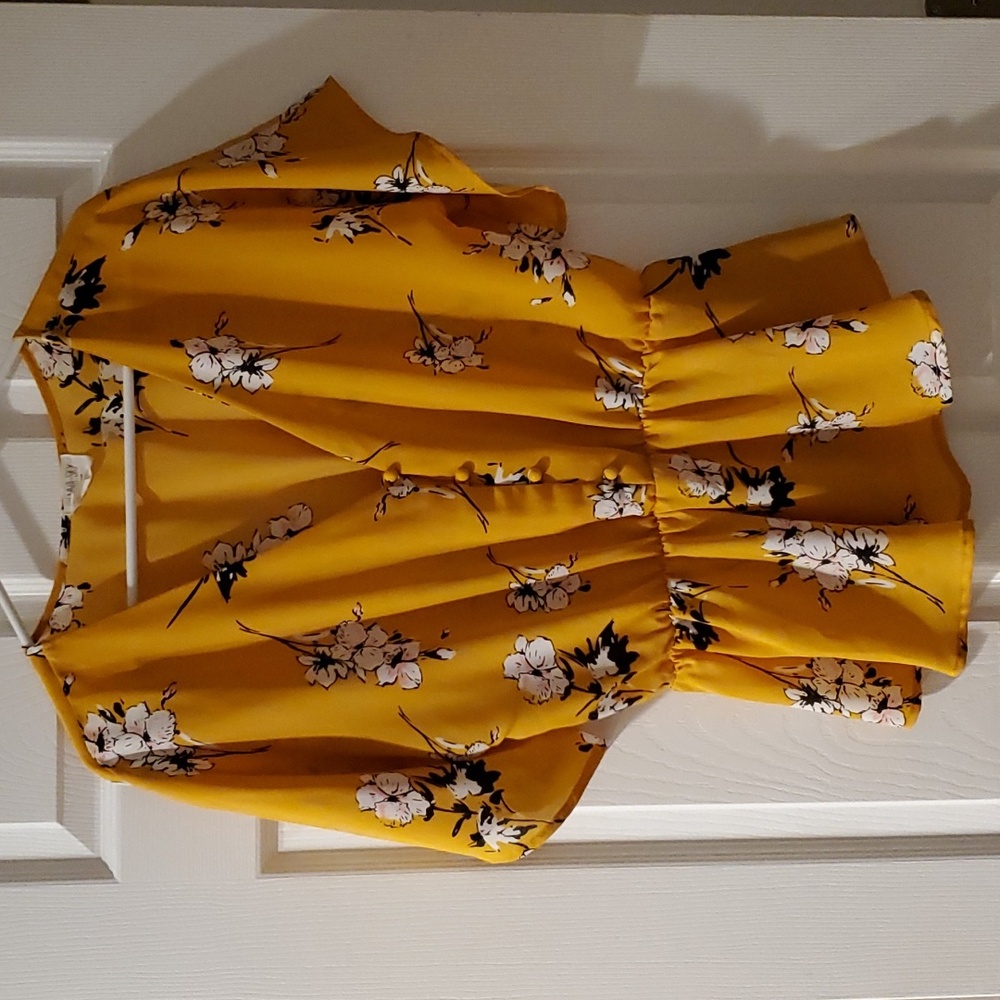 Anthropologie Sienna Sky Harvest Gold Blouse